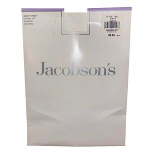 Jacobson's | Navy Blue Opaque Control Top Sandal Toe Pantyhose Tights | Size B